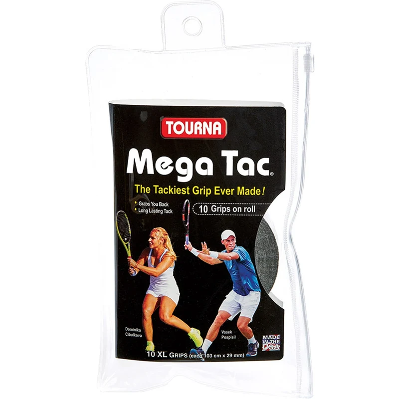Tourna Overgrips Mega Tac (10 Pcs) Black
