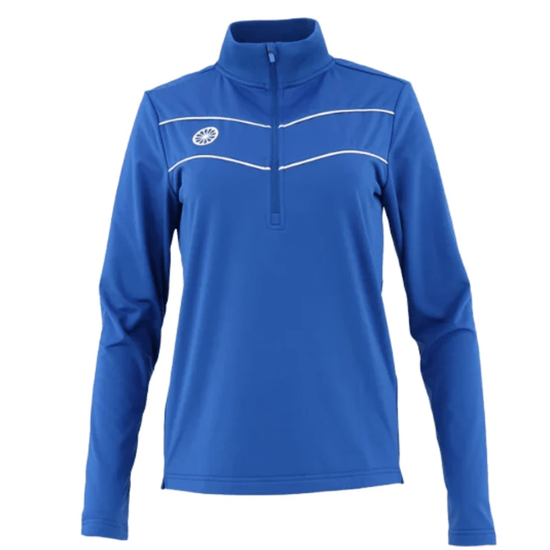 The Indian Maharadja Baroda Chevron Half Zip Sweater W Cobalt