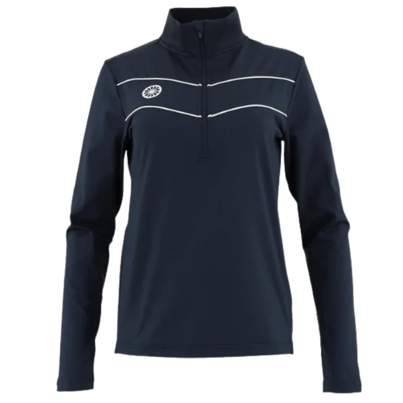The Indian Maharadja Baroda Chevron Half Zip Sweater W Navy