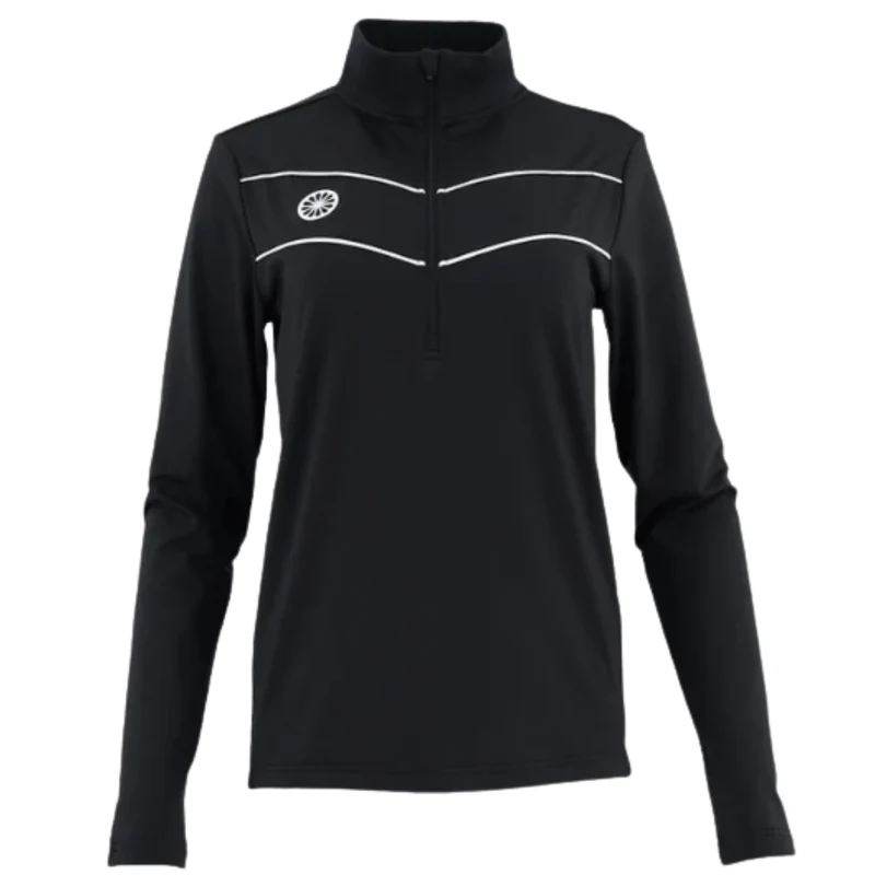 The Indian Maharadja Baroda Chevron Half Zip Sweater W Black