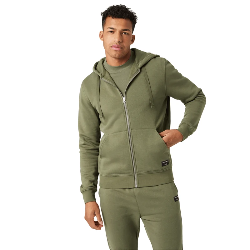 Björn Borg Men Centre Zip Hoodie Dusty Olive