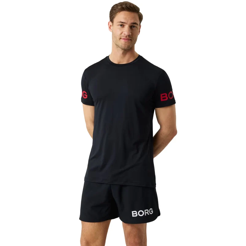Björn Borg T-shirt Men Black Red Logo