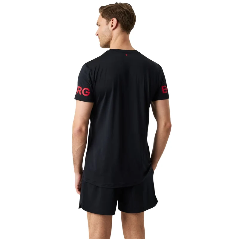 Björn Borg T-shirt Men Black Red Logo