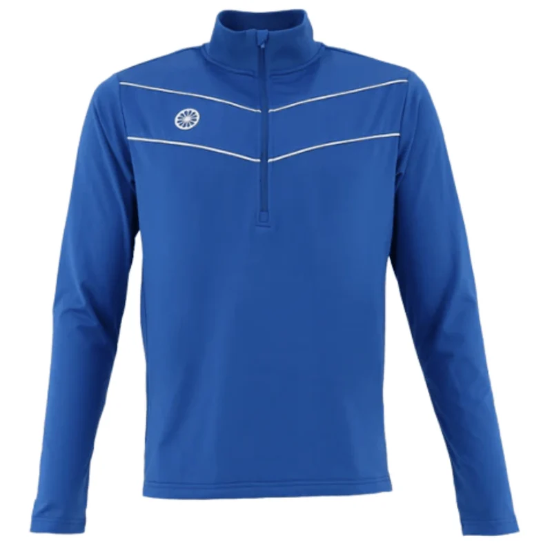 The Indian Maharadja Baroda Chevron Half Zip Sweater Cobalt