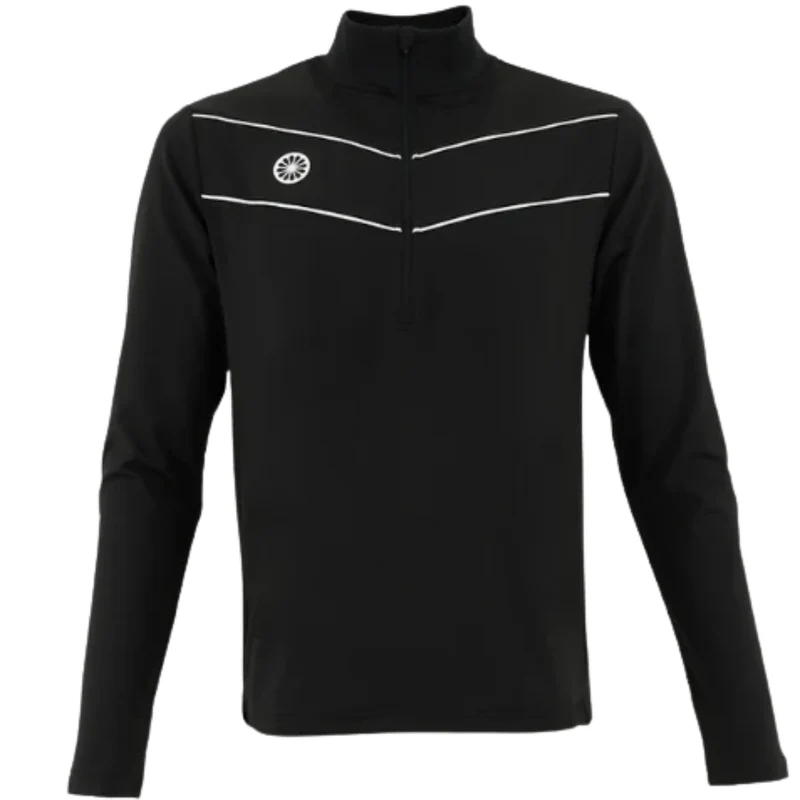 The Indian Maharadja Baroda Chevron Half Zip Sweater Black