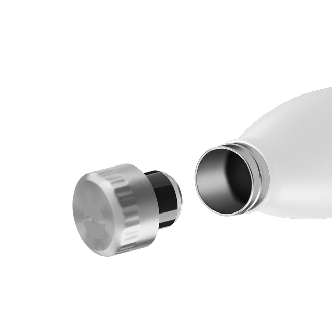 FLSK Edelstahl Trinkflasche Weiß 500ml - Isoliert & Robust