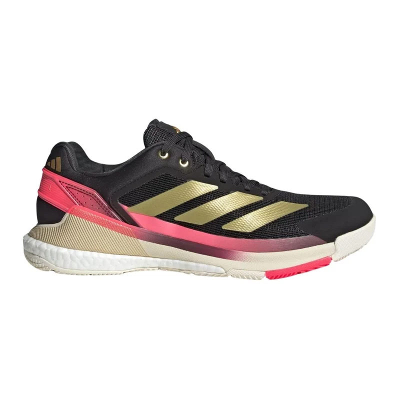 Adidas Crazyquick Boost Men Padel Shoes (Core Black/Gold Metallic/Solar Turbo)