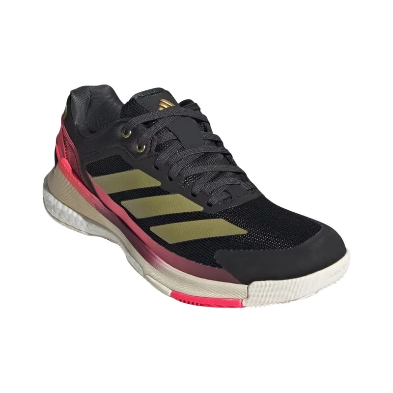 Adidas Crazyquick Boost Men Padel Shoes (Core Black/Gold Metallic/Solar Turbo)