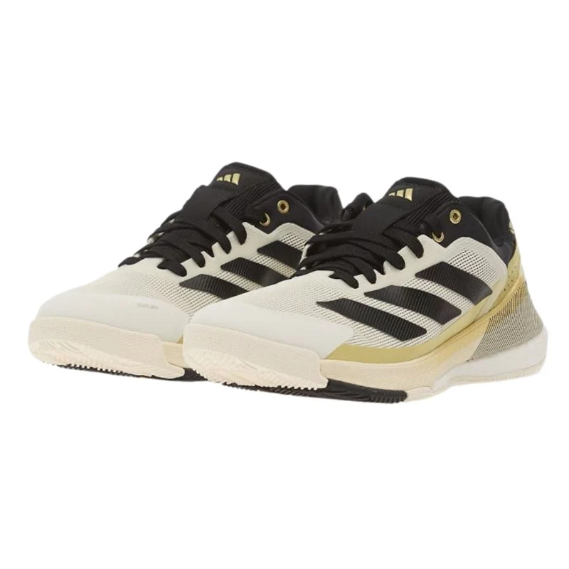 Adidas Crazyquick Boost Men Padel Shoes (Off White/Core Black/Gold Metallic)