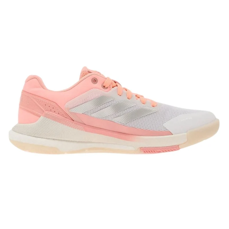 Adidas Crazyquick Boost Women Padel Shoes (White/Silver Metallic/Frozen Turbo)