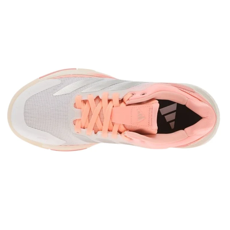Adidas Crazyquick Boost Women Padel Shoes (White/Silver Metallic/Frozen Turbo)
