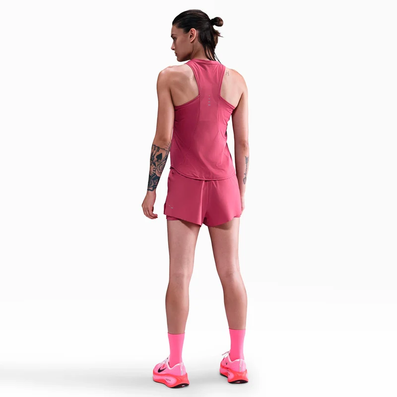 Swift 2in1 Laufshorts Damen - berry, silber