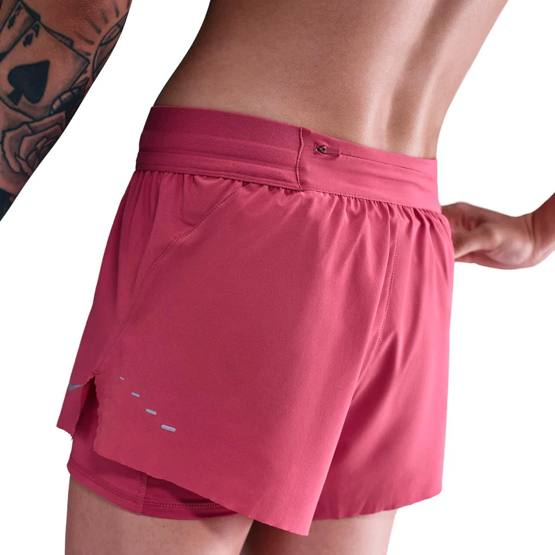 Swift 2in1 Laufshorts Damen - berry, silber