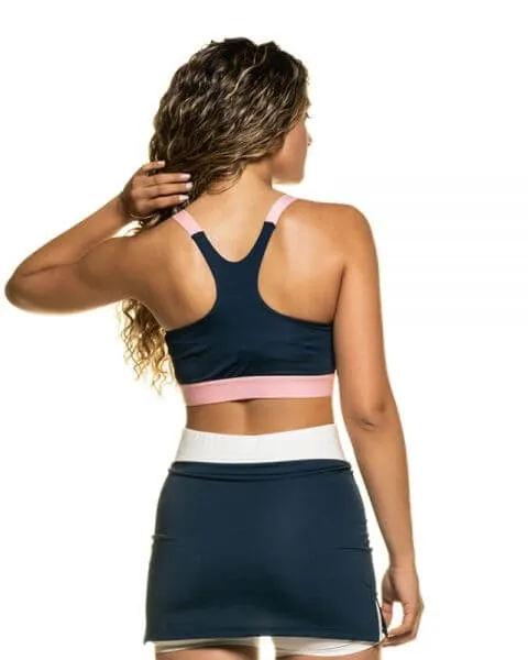 Siux Top Blau/Rosa/Weiß