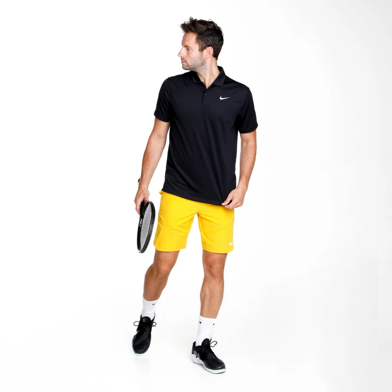 Dri-Fit Victory Court Solid Polo Herren - schwarz