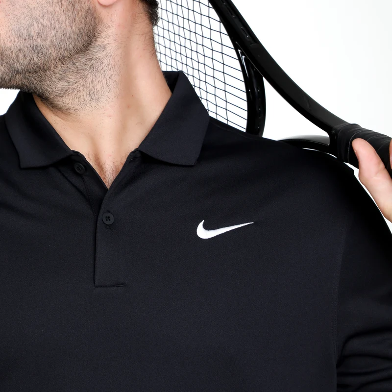Dri-Fit Victory Court Solid Polo Herren - schwarz