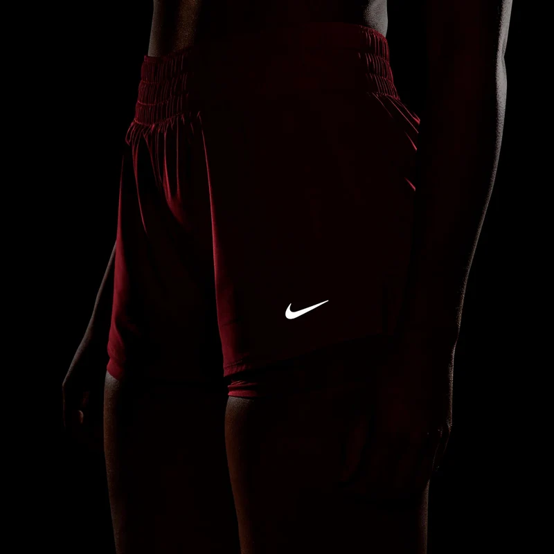 Dri-Fit One Mid Rise 2in1 3in Shorts Damen - rot
