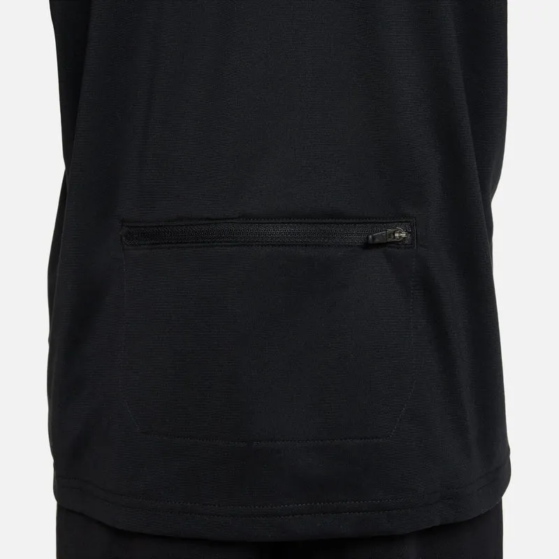 Dri-Fit Poly+ 1/4 Zip Longsleeve Jungen - schwarz,
