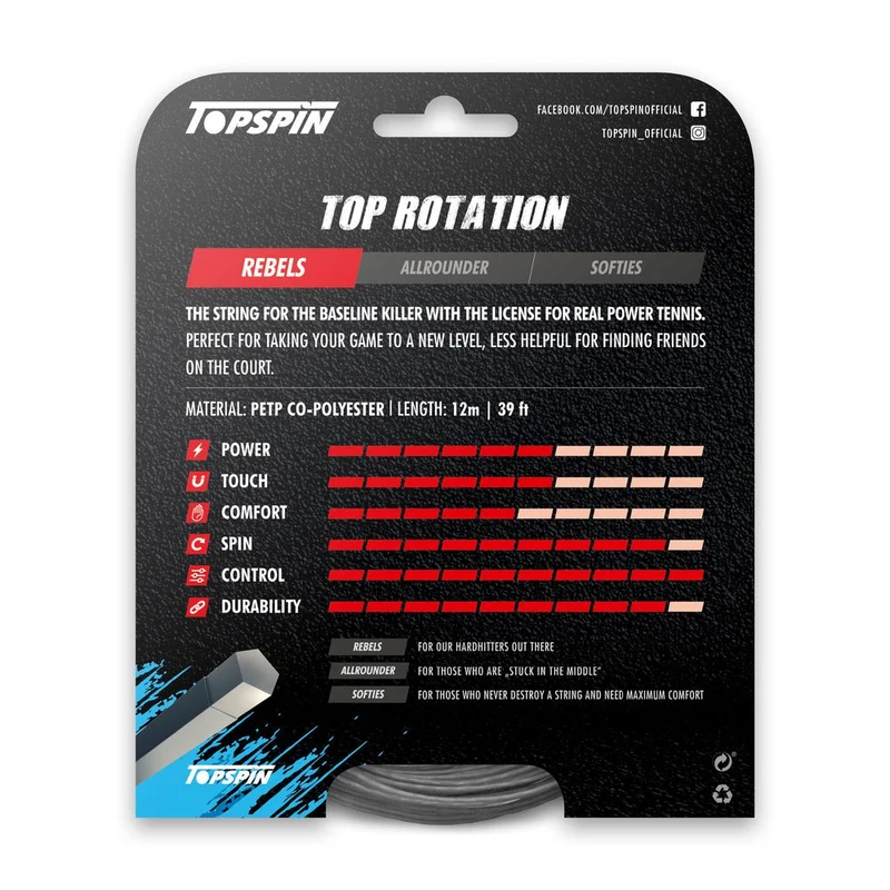 Topspin Top Rotation Saitenset - 12m