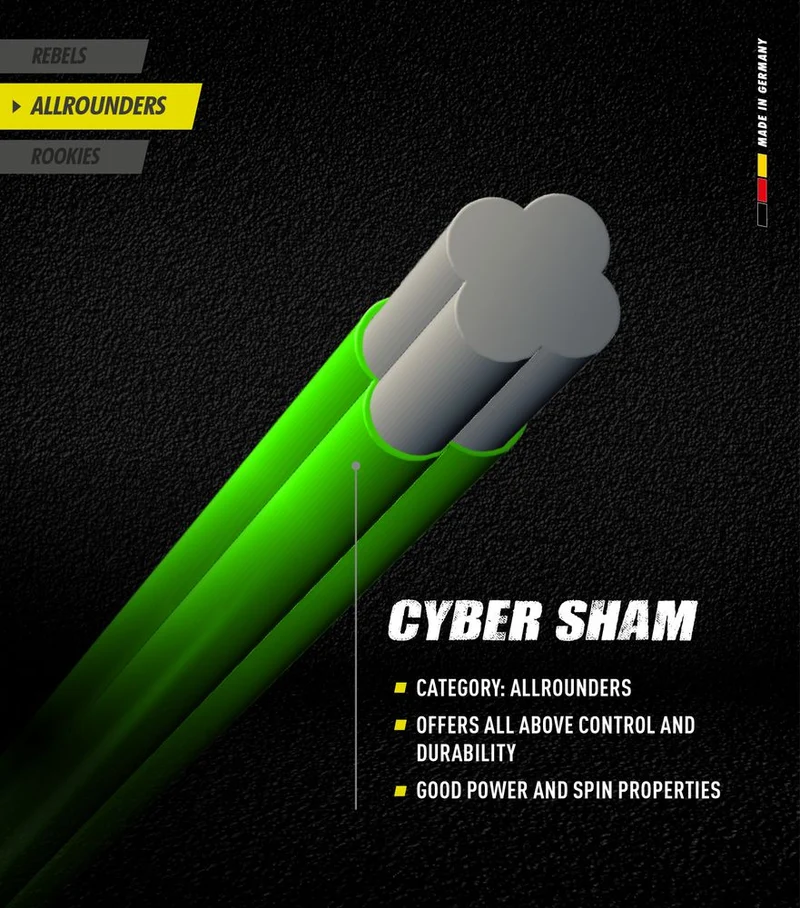 Cyber Sham Saitenrolle - 200m - neon green