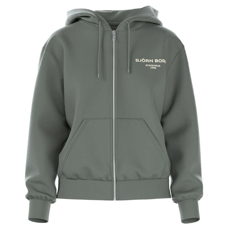 Björn Borg Essential 1 W Zip Hoodie Agave Green