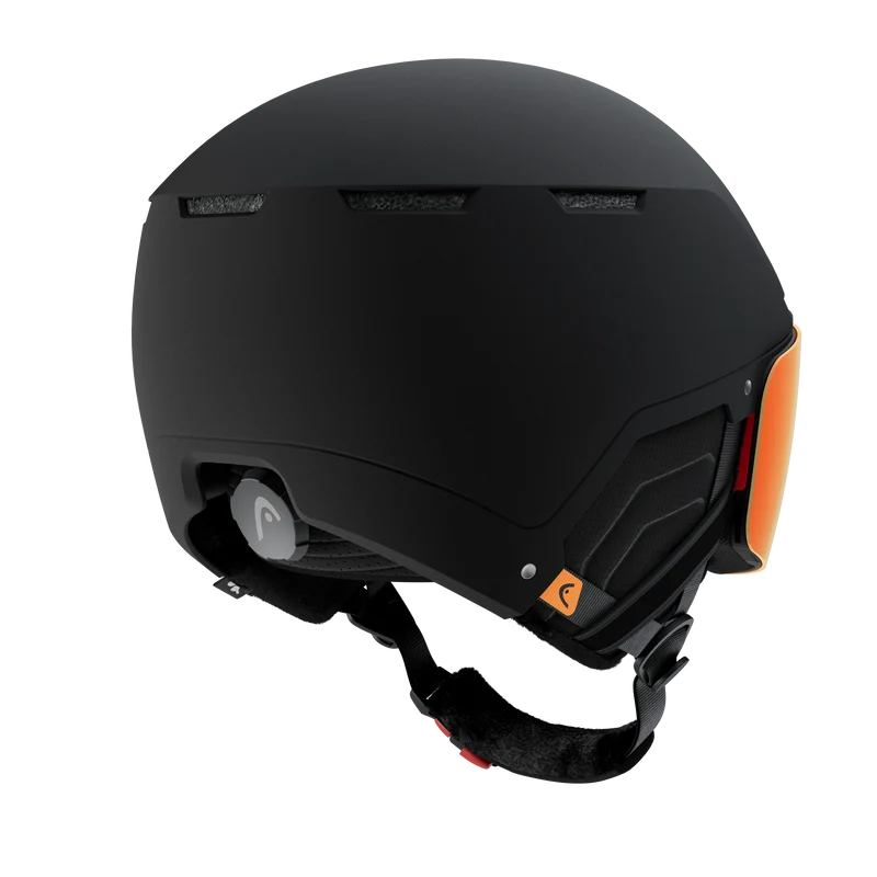 Skihelm Head Cinema black mat mit 5K red Visier Ski Helm Visierhelm Damen Herren