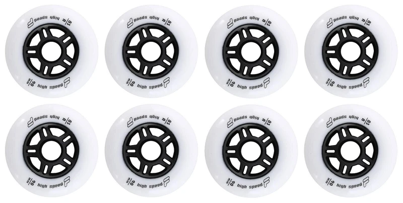 FILA High Speed Fitness Wheels 4er, 6er oder 8er Set Rollen - 90mm / 83 A white