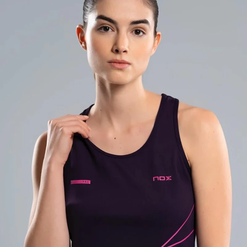 Pro Tank-Top Damen-schwarz,pink