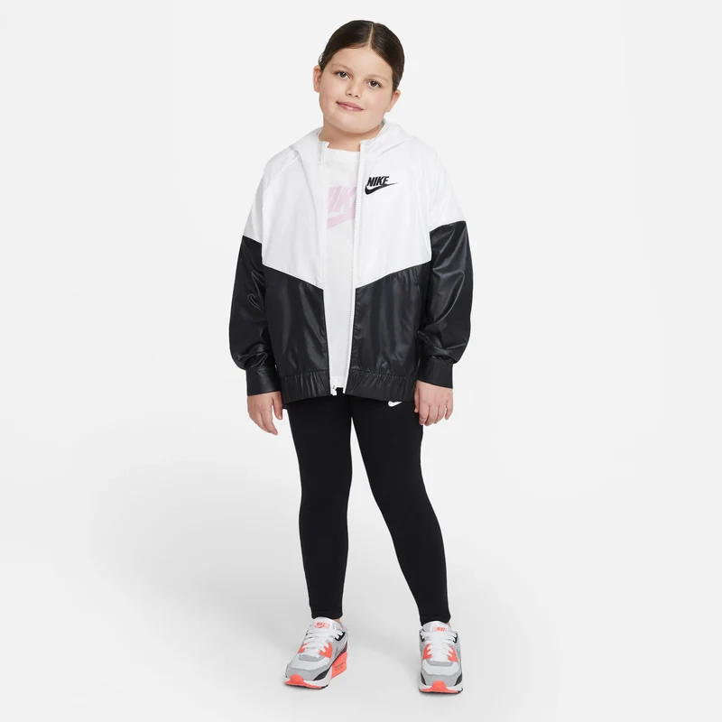 Windrunner Trainingsjacke Mädchen-weiß, schwarz