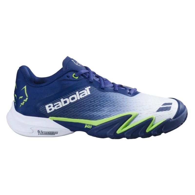 Babolat Jet Premura 3 Men Juan Lebron Padel Shoes (Blue Depths/Green Flash)