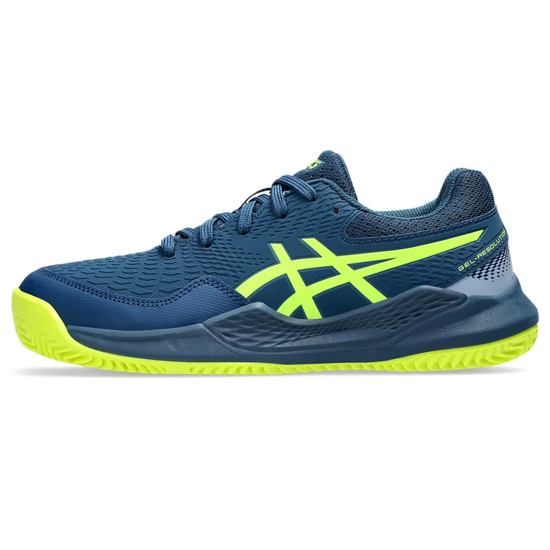 Asics Tennisschoen Gel Resolution 9 GS Clay Junior Mint Blauw Geel