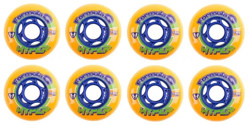 Hyper Inline Wheels Formula G Era Hockey Indoor 4er oder 8er Set Rollen - 72mm / 76 A orange