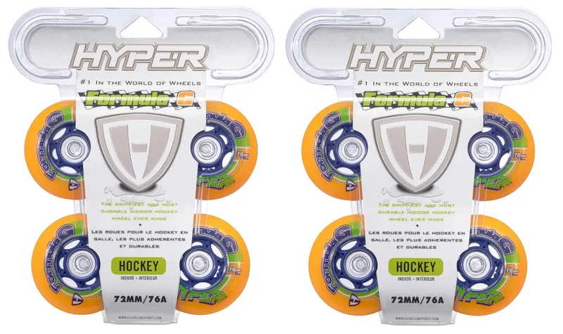 Hyper Inline Wheels Formula G Era Hockey Indoor 4er oder 8er Set Rollen - 72mm / 76 A orange