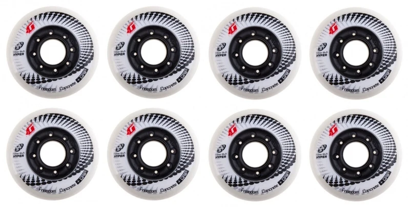 Hyper Wheels Concrete +Grip Performance Outdoor 4er oder 8er Set Rollen - 72mm / 84 A white