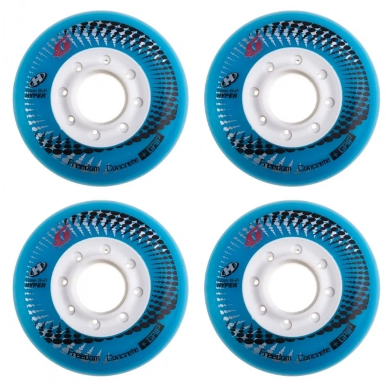 Hyper Wheels Concrete +Grip Performance Outdoor 4er oder 8er Set Rollen - 72mm / 84 A türkis