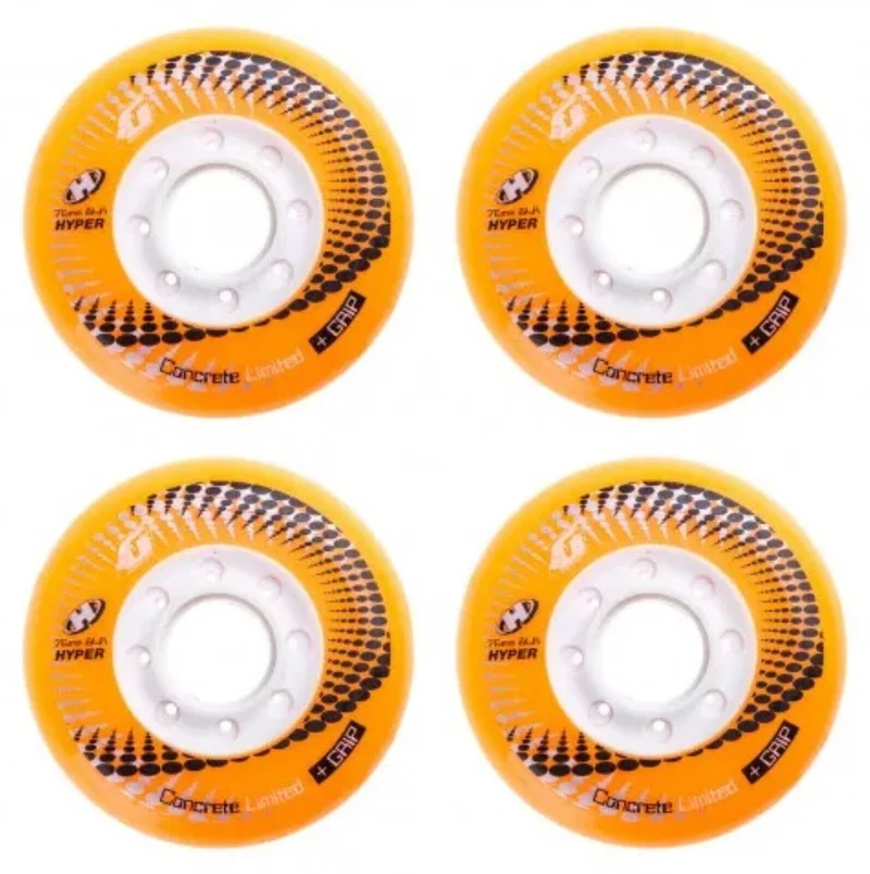 Hyper Wheels Concrete +Grip Limited Performance Outdoor 4er oder 8er Set Rollen - 76mm / 84 A neon orange