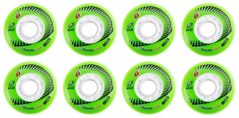 Hyper Wheels Concrete +Grip Limited Performance Outdoor 4er oder 8er Set Rollen - 76mm / 84 A neon green
