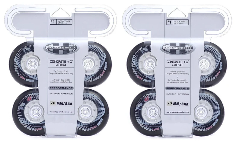 Hyper Wheels Concrete +Grip Limited Performance Outdoor 4er oder 8er Set Rollen - 76mm / 84 A black