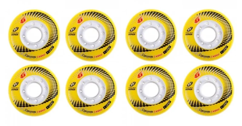 Hyper Wheels Concrete +Grip Limited Performance Outdoor 4er oder 8er Set Rollen - 72mm / 84 A yellow