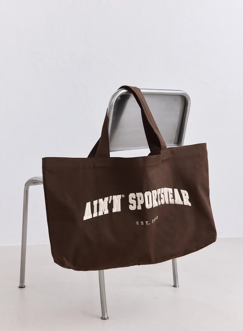 Chocolate Varsity Tote Bag