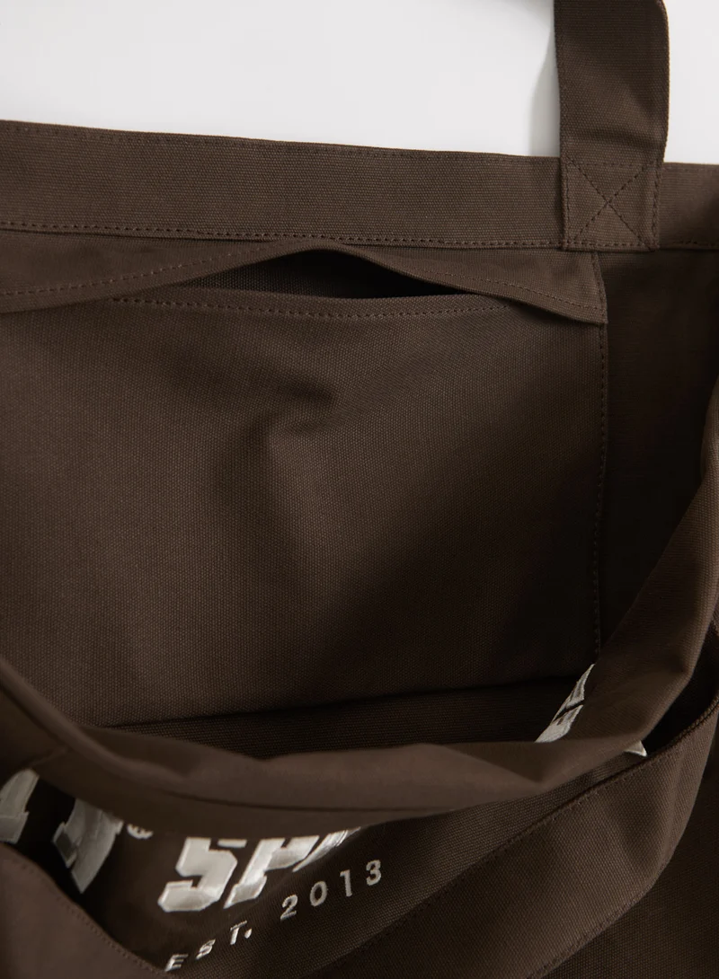 Chocolate Varsity Tote Bag