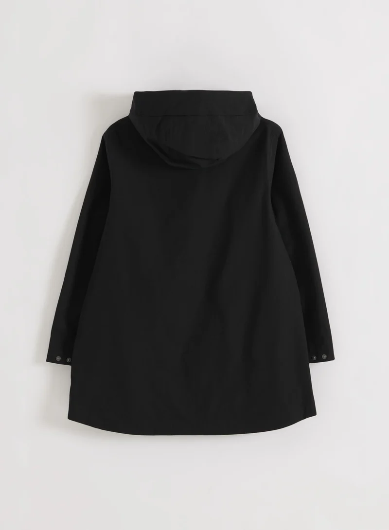 Black Waterproof Hood Jacket