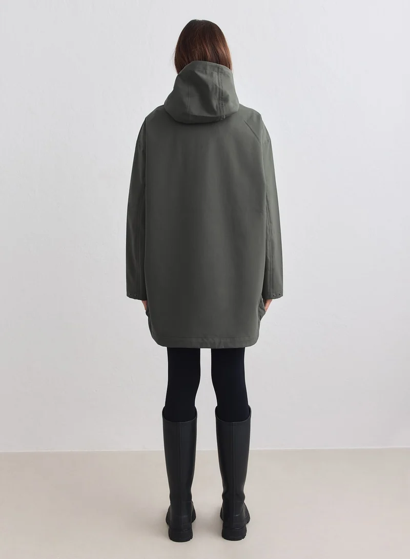 Dark Ivy Waterproof Oversized Anorak