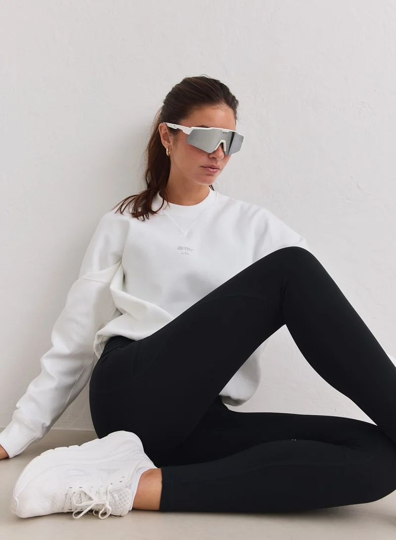 White Le Run Running Sweatshirt