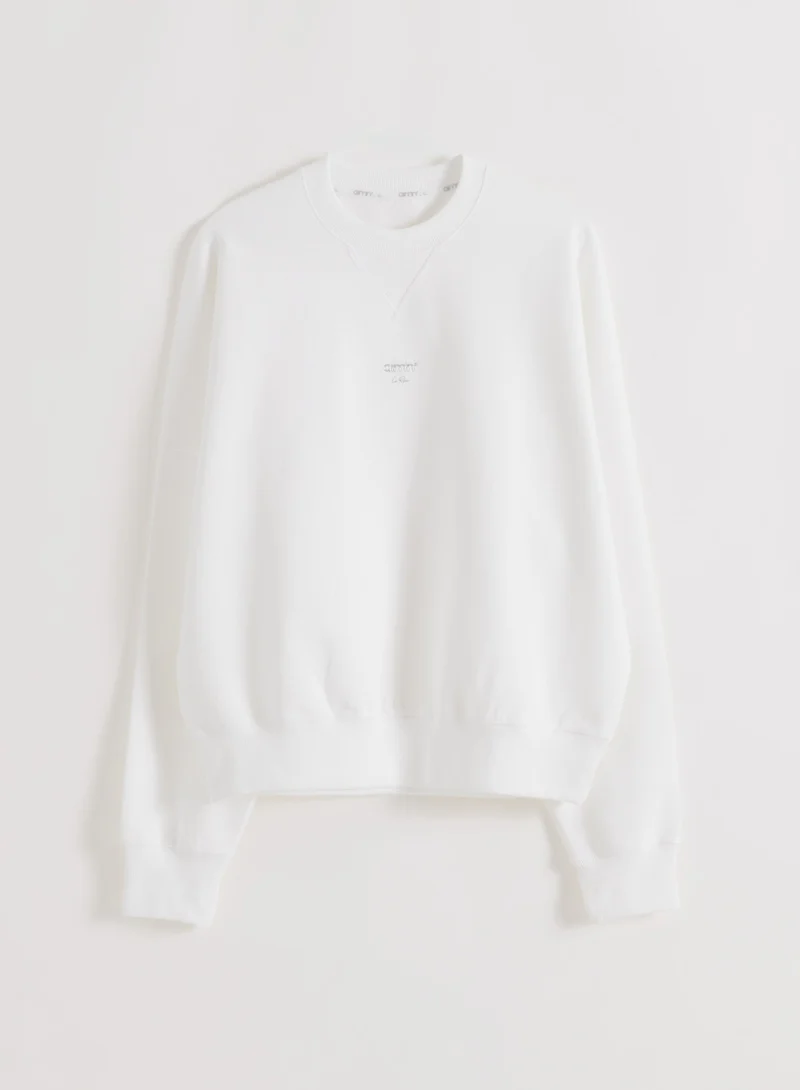 White Le Run Running Sweatshirt