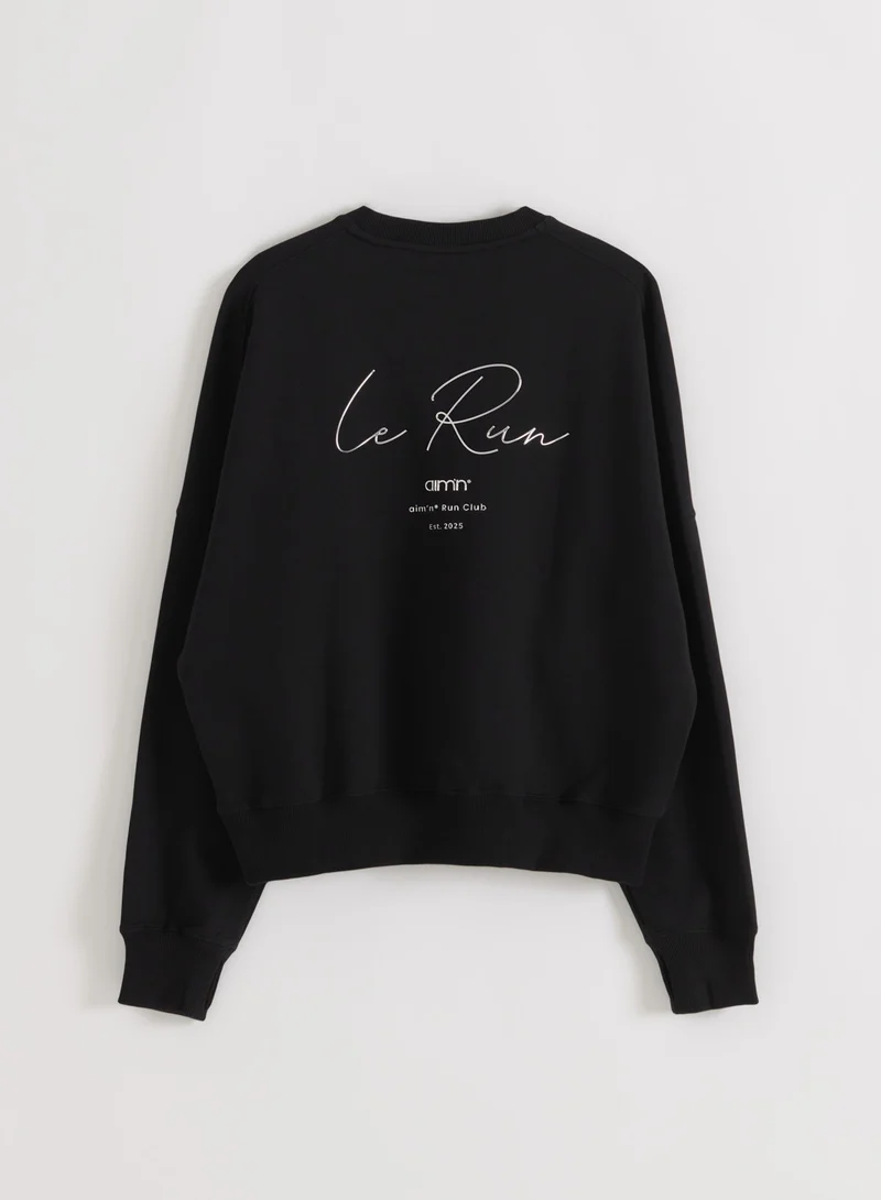 Black Le Run Running Sweatshirt