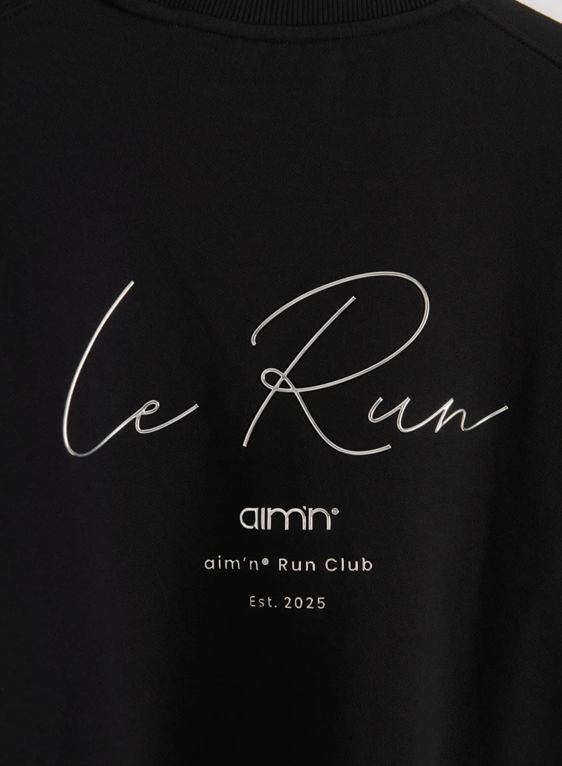 Black Le Run Running Sweatshirt