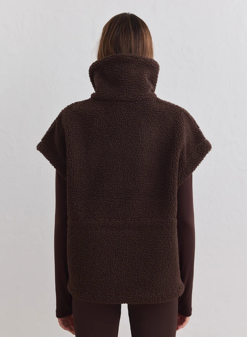 Chocolate Pile Vest