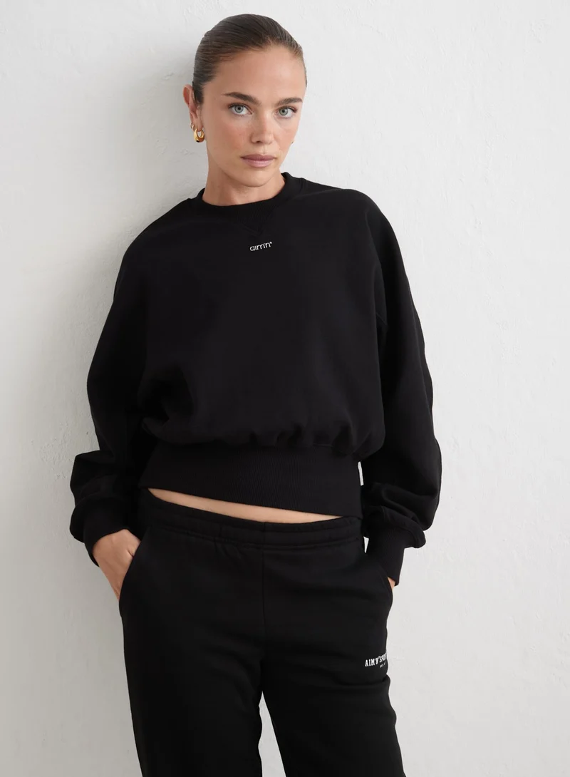 Black Sportif Sweatshirt