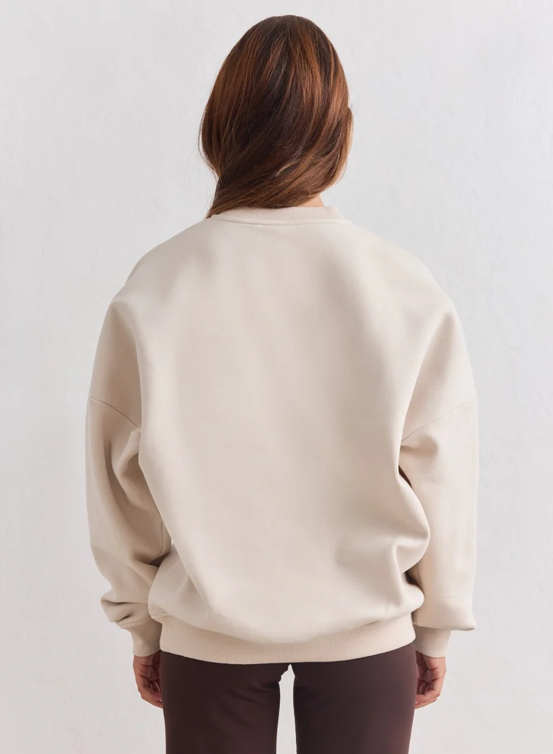 Sand Varsity Sweatshirt